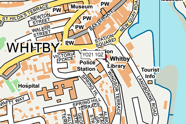 YO21 1QZ map - OS OpenMap – Local (Ordnance Survey)