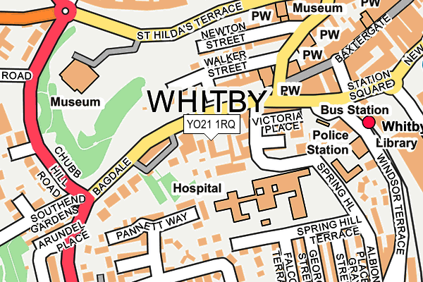 YO21 1RQ map - OS OpenMap – Local (Ordnance Survey)