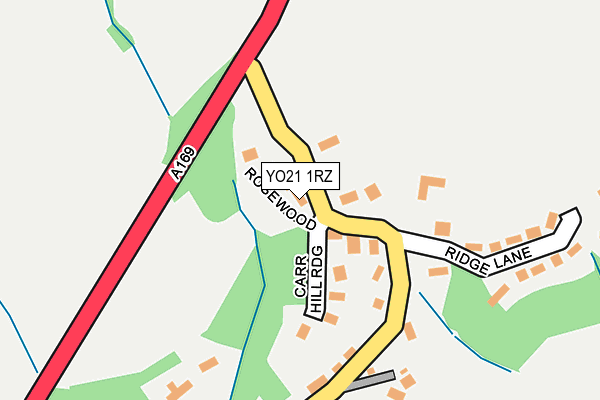 YO21 1RZ map - OS OpenMap – Local (Ordnance Survey)