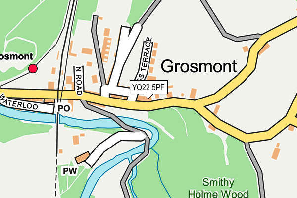 YO22 5PF map - OS OpenMap – Local (Ordnance Survey) YO22 5PF map - OS OpenMap – Local (Ordnance Survey)