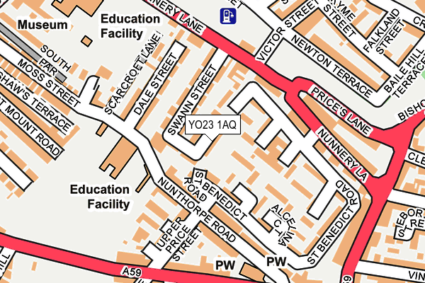YO23 1AQ map - OS OpenMap – Local (Ordnance Survey)