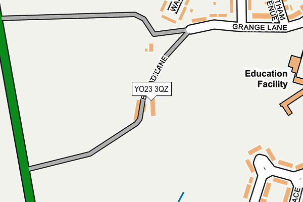 YO23 3QZ map - OS OpenMap – Local (Ordnance Survey)