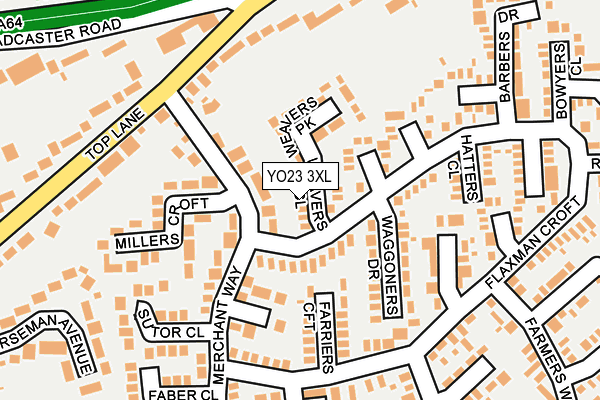 YO23 3XL map - OS OpenMap – Local (Ordnance Survey) YO23 3XL map - OS OpenMap – Local (Ordnance Survey)