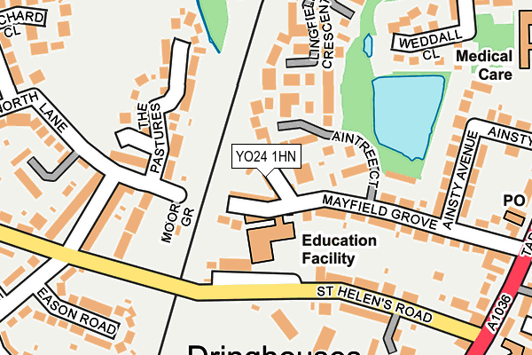 YO24 1HN map - OS OpenMap – Local (Ordnance Survey) YO24 1HN map - OS OpenMap – Local (Ordnance Survey)