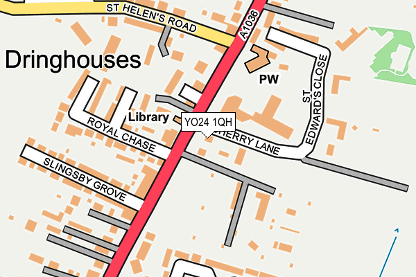 YO24 1QH map - OS OpenMap – Local (Ordnance Survey)