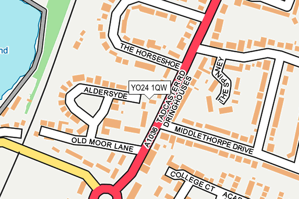YO24 1QW map - OS OpenMap – Local (Ordnance Survey) YO24 1QW map - OS OpenMap – Local (Ordnance Survey)