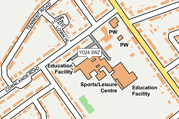 YO24 3WZ map - OS OpenMap – Local (Ordnance Survey)