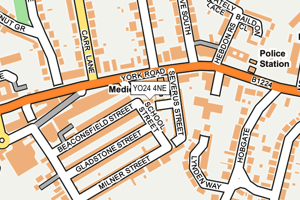 YO24 4NE map - OS OpenMap – Local (Ordnance Survey) YO24 4NE map - OS OpenMap – Local (Ordnance Survey)