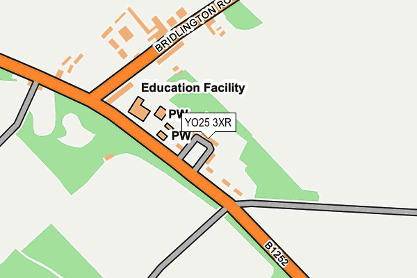 YO25 3XR map - OS OpenMap – Local (Ordnance Survey) YO25 3XR map - OS OpenMap – Local (Ordnance Survey)