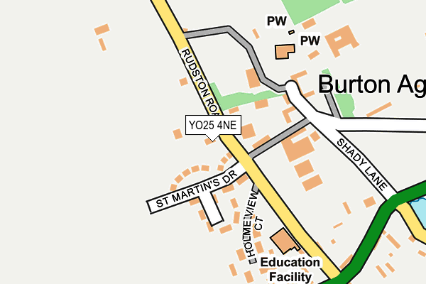 YO25 4NE map - OS OpenMap – Local (Ordnance Survey) YO25 4NE map - OS OpenMap – Local (Ordnance Survey)