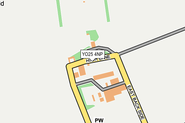 YO25 4NP map - OS OpenMap – Local (Ordnance Survey) YO25 4NP map - OS OpenMap – Local (Ordnance Survey)
