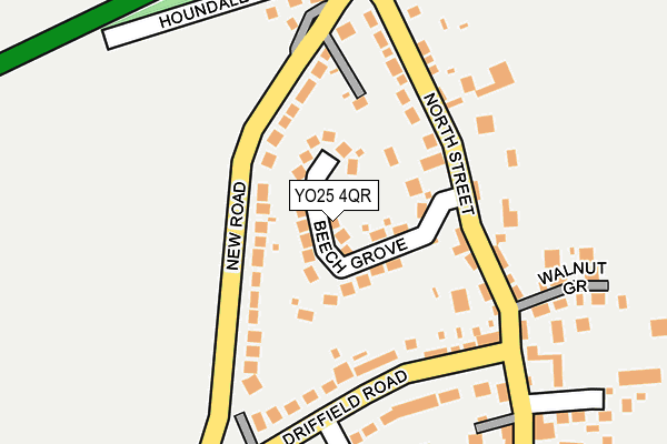YO25 4QR map - OS OpenMap – Local (Ordnance Survey) YO25 4QR map - OS OpenMap – Local (Ordnance Survey)