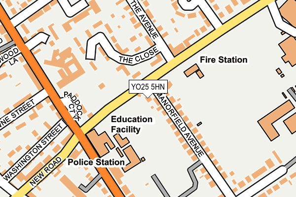 YO25 5HN map - OS OpenMap – Local (Ordnance Survey) YO25 5HN map - OS OpenMap – Local (Ordnance Survey)