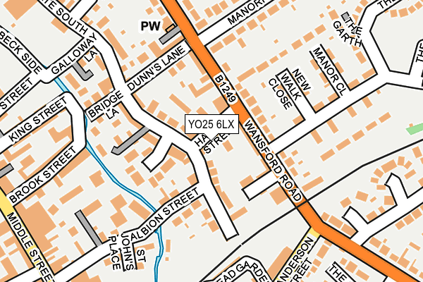 YO25 6LX map - OS OpenMap – Local (Ordnance Survey) YO25 6LX map - OS OpenMap – Local (Ordnance Survey)
