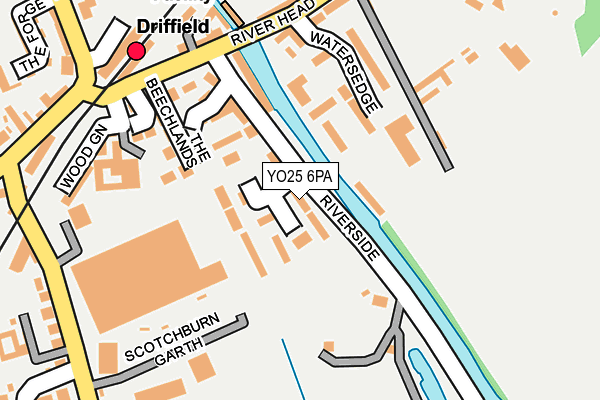 YO25 6PA map - OS OpenMap – Local (Ordnance Survey)
