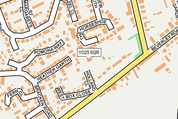 YO25 6QR map - OS OpenMap – Local (Ordnance Survey) YO25 6QR map - OS OpenMap – Local (Ordnance Survey)