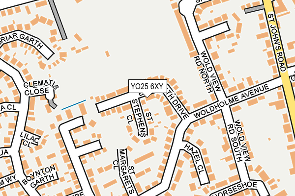 YO25 6XY map - OS OpenMap – Local (Ordnance Survey) YO25 6XY map - OS OpenMap – Local (Ordnance Survey)
