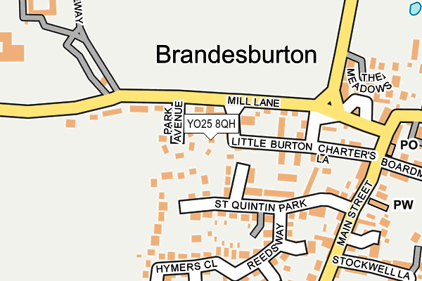 YO25 8QH map - OS OpenMap – Local (Ordnance Survey)