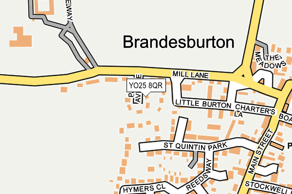 YO25 8QR map - OS OpenMap – Local (Ordnance Survey)
