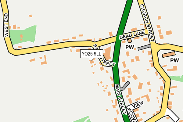 YO25 9LL map - OS OpenMap – Local (Ordnance Survey) YO25 9LL map - OS OpenMap – Local (Ordnance Survey)