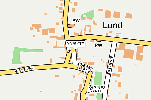 YO25 9TE map - OS OpenMap – Local (Ordnance Survey) YO25 9TE map - OS OpenMap – Local (Ordnance Survey)