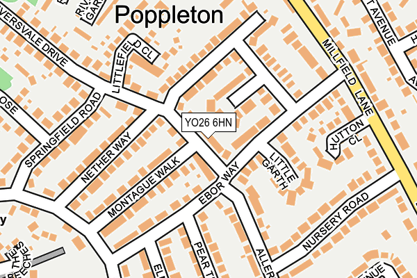 YO26 6HN map - OS OpenMap – Local (Ordnance Survey)