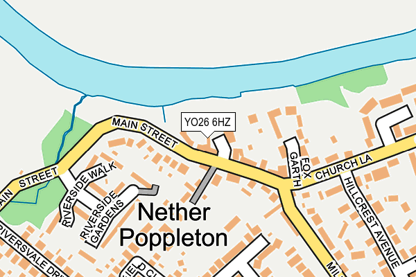 YO26 6HZ map - OS OpenMap – Local (Ordnance Survey)