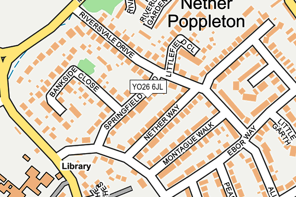 YO26 6JL map - OS OpenMap – Local (Ordnance Survey)