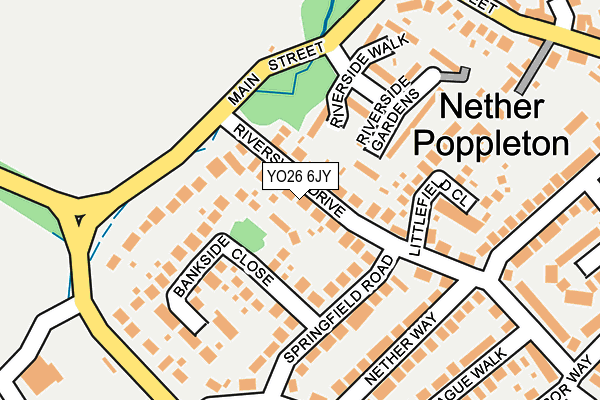 YO26 6JY map - OS OpenMap – Local (Ordnance Survey)