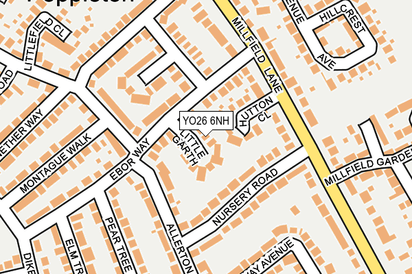 YO26 6NH map - OS OpenMap – Local (Ordnance Survey) YO26 6NH map - OS OpenMap – Local (Ordnance Survey)
