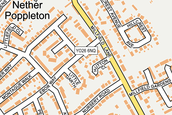 YO26 6NQ map - OS OpenMap – Local (Ordnance Survey)