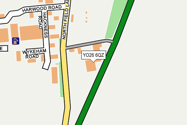 YO26 6QZ map - OS OpenMap – Local (Ordnance Survey)