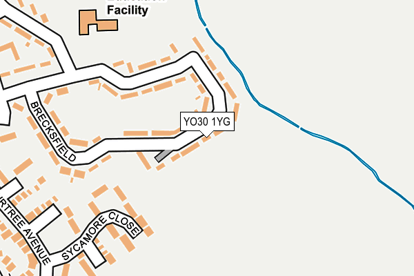 YO30 1YG map - OS OpenMap – Local (Ordnance Survey)