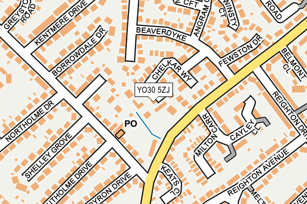 YO30 5ZJ map - OS OpenMap – Local (Ordnance Survey) YO30 5ZJ map - OS OpenMap – Local (Ordnance Survey)