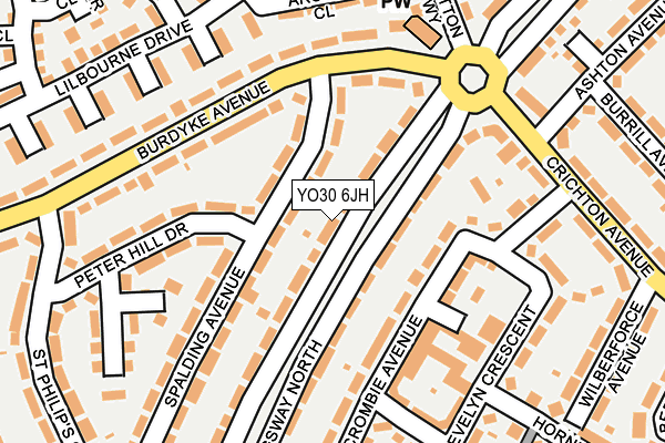 YO30 6JH map - OS OpenMap – Local (Ordnance Survey) YO30 6JH map - OS OpenMap – Local (Ordnance Survey)