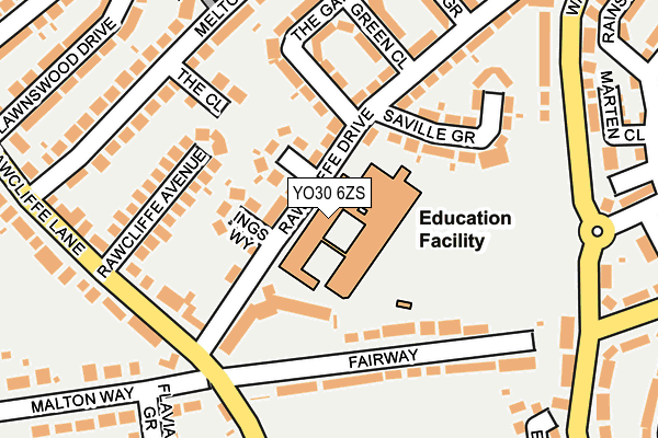 YO30 6ZS map - OS OpenMap – Local (Ordnance Survey)