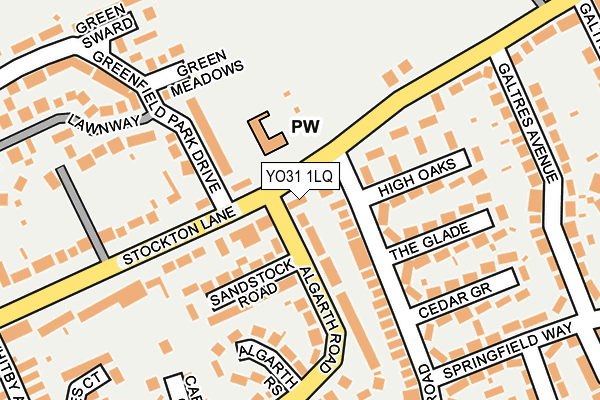 YO31 1LQ map - OS OpenMap – Local (Ordnance Survey)