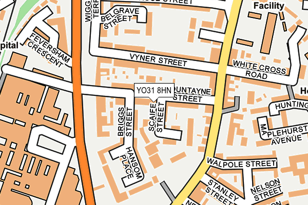 YO31 8HN map - OS OpenMap – Local (Ordnance Survey)