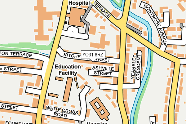 YO31 8RZ map - OS OpenMap – Local (Ordnance Survey) YO31 8RZ map - OS OpenMap – Local (Ordnance Survey)
