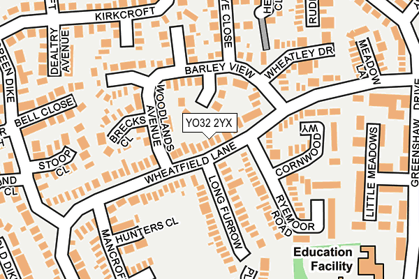YO32 2YX map - OS OpenMap – Local (Ordnance Survey) YO32 2YX map - OS OpenMap – Local (Ordnance Survey)