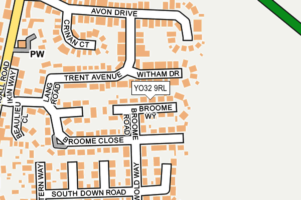 YO32 9RL map - OS OpenMap – Local (Ordnance Survey) YO32 9RL map - OS OpenMap – Local (Ordnance Survey)