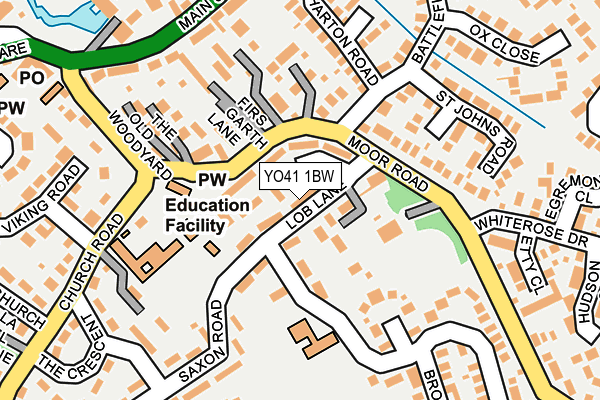 YO41 1BW map - OS OpenMap – Local (Ordnance Survey) YO41 1BW map - OS OpenMap – Local (Ordnance Survey)