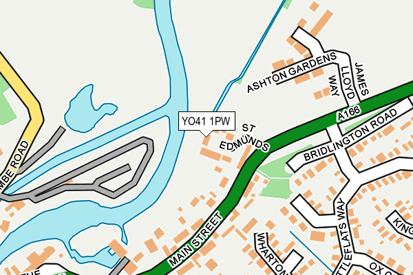 YO41 1PW map - OS OpenMap – Local (Ordnance Survey) YO41 1PW map - OS OpenMap – Local (Ordnance Survey)