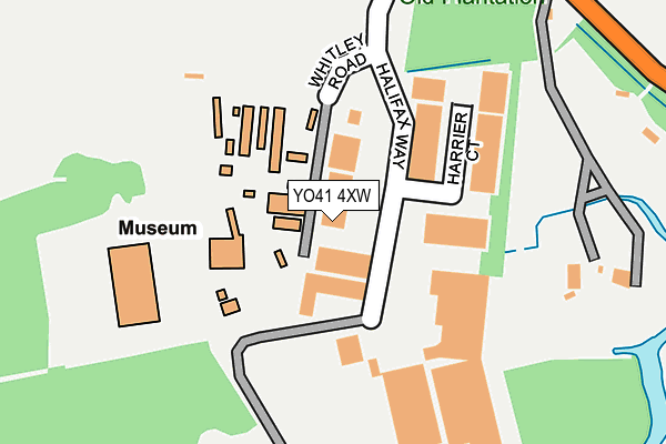 YO41 4XW map - OS OpenMap – Local (Ordnance Survey) YO41 4XW map - OS OpenMap – Local (Ordnance Survey)