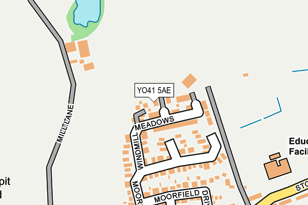 YO41 5AE map - OS OpenMap – Local (Ordnance Survey) YO41 5AE map - OS OpenMap – Local (Ordnance Survey)