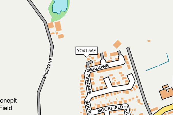YO41 5AF map - OS OpenMap – Local (Ordnance Survey) YO41 5AF map - OS OpenMap – Local (Ordnance Survey)
