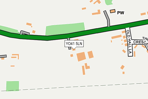 YO41 5LN map - OS OpenMap – Local (Ordnance Survey) YO41 5LN map - OS OpenMap – Local (Ordnance Survey)
