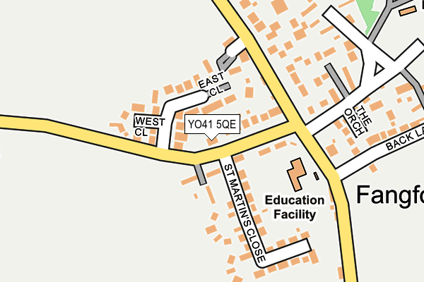 YO41 5QE map - OS OpenMap – Local (Ordnance Survey) YO41 5QE map - OS OpenMap – Local (Ordnance Survey)
