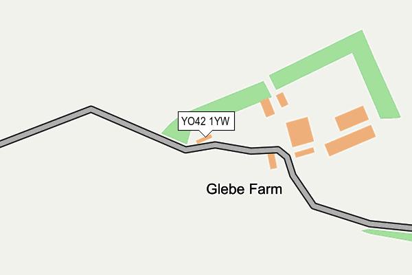 YO42 1YW map - OS OpenMap – Local (Ordnance Survey)