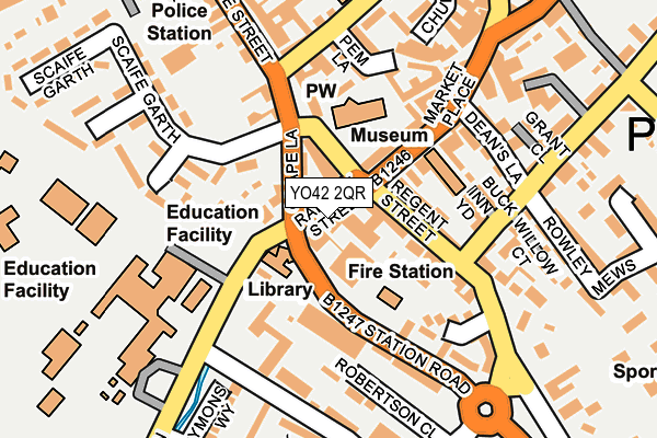 YO42 2QR map - OS OpenMap – Local (Ordnance Survey)